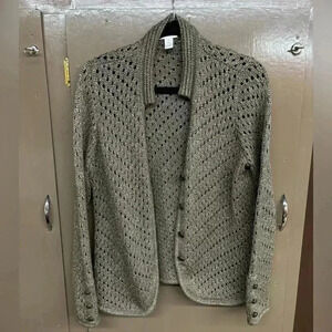 Chico’s cable knit button up sweater cardigan